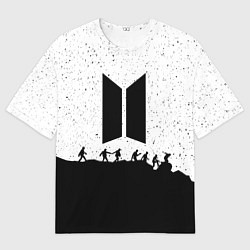 Мужская футболка оверсайз BTS: Black Stars