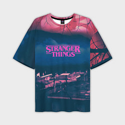 Мужская футболка оверсайз Stranger Things: Pink Heaven