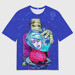 Футболка оверсайз мужская I-ZOMBIE с мумией и мозгами, цвет: 3D-принт