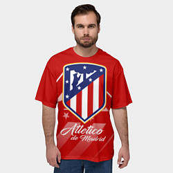 Футболка оверсайз мужская ФК Атлетико Мадрид, цвет: 3D-принт — фото 2
