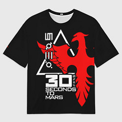 Футболка оверсайз мужская 30 Seconds to Mars, цвет: 3D-принт
