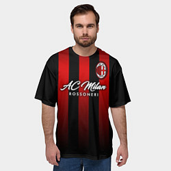 Футболка оверсайз мужская AC Milan, цвет: 3D-принт — фото 2