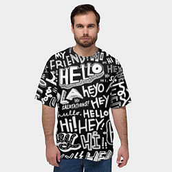 Футболка оверсайз мужская Hello Pattern, цвет: 3D-принт — фото 2