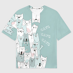 Футболка оверсайз мужская Cats World, цвет: 3D-принт