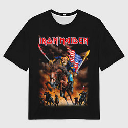 Футболка оверсайз мужская Iron Maiden: USA Warriors, цвет: 3D-принт