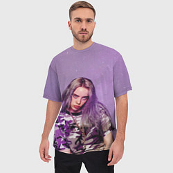 Футболка оверсайз мужская Billie Eilish: Violet Fashion, цвет: 3D-принт — фото 2