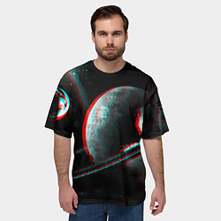 Футболка оверсайз мужская Cosmos Glitch, цвет: 3D-принт — фото 2