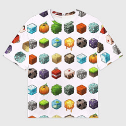Мужская футболка оверсайз Minecraft Cubes