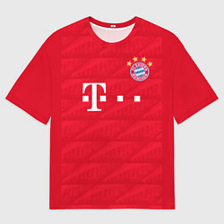 Футболка оверсайз мужская FC Bayern: Home 19-20, цвет: 3D-принт