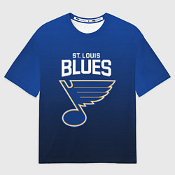 Футболка оверсайз мужская St Louis Blues, цвет: 3D-принт