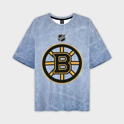 Футболка оверсайз мужская Boston Bruins: Hot Ice, цвет: 3D-принт