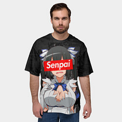Футболка оверсайз мужская Senpai Boobs, цвет: 3D-принт — фото 2
