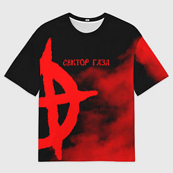 Футболка оверсайз мужская Сектор Газа, цвет: 3D-принт