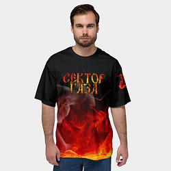 Футболка оверсайз мужская Сектор Газа, цвет: 3D-принт — фото 2