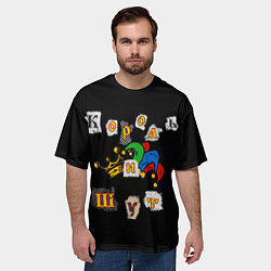 Футболка оверсайз мужская Король и Шут Анархия спина, цвет: 3D-принт — фото 2