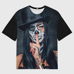 Мужская футболка оверсайз Девушка halloween