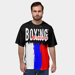 Футболка оверсайз мужская Boxing from Russia, цвет: 3D-принт — фото 2