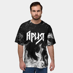 Футболка оверсайз мужская АРИЯ, цвет: 3D-принт — фото 2