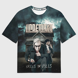 Футболка оверсайз мужская LINDEMANN: Skills in Pills, цвет: 3D-принт