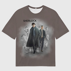 Мужская футболка оверсайз Sherlock