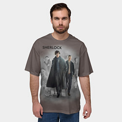 Футболка оверсайз мужская Sherlock, цвет: 3D-принт — фото 2