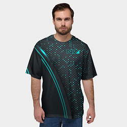 Футболка оверсайз мужская Mass Effect N7, цвет: 3D-принт — фото 2