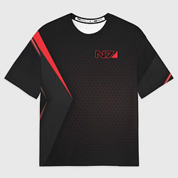 Футболка оверсайз мужская Mass Effect N7, цвет: 3D-принт