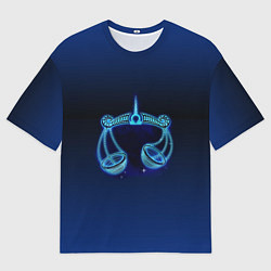 Футболка оверсайз мужская Знаки Зодиака Весы, цвет: 3D-принт