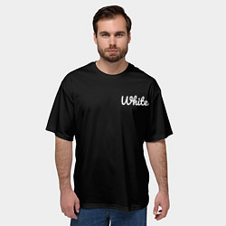 Футболка оверсайз мужская Белыйwhite, цвет: 3D-принт — фото 2