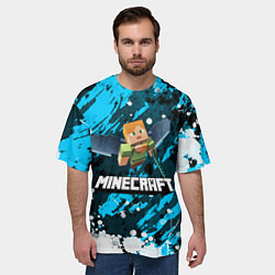 Футболка оверсайз мужская Minecraft Майнкрафт, цвет: 3D-принт — фото 2