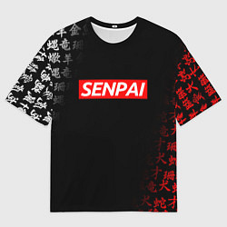 Футболка оверсайз мужская СЕМПАЙ - SENPAI, цвет: 3D-принт