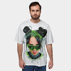 Футболка оверсайз мужская BILLIE EILISH, цвет: 3D-принт — фото 2