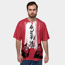 Футболка оверсайз мужская Айкидо, цвет: 3D-принт — фото 2