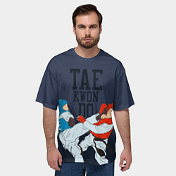 Футболка оверсайз мужская Taekwondo, цвет: 3D-принт — фото 2