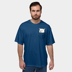 Футболка оверсайз мужская СМАДЖ В КАРМАНЕ, цвет: 3D-принт — фото 2