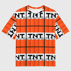 Мужская футболка оверсайз Minecraft-Динамит