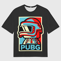 Футболка оверсайз мужская PUBG, цвет: 3D-принт