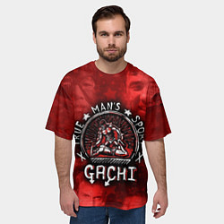 Футболка оверсайз мужская True Man's Sport акварель, цвет: 3D-принт — фото 2