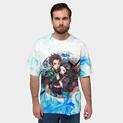 Футболка оверсайз мужская KIMETSU NO YAIBA, цвет: 3D-принт — фото 2
