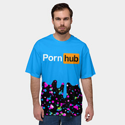 Футболка оверсайз мужская PornHub, цвет: 3D-принт — фото 2