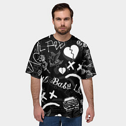 Футболка оверсайз мужская LIL PEEP, цвет: 3D-принт — фото 2