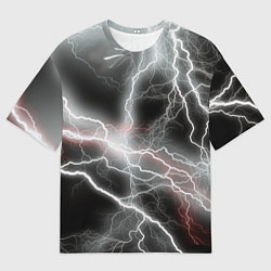 Футболка оверсайз мужская Молния, цвет: 3D-принт