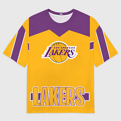 Футболка оверсайз мужская Los Angeles Lakers, цвет: 3D-принт