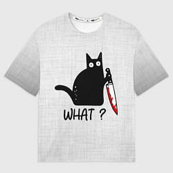 Мужская футболка оверсайз What cat