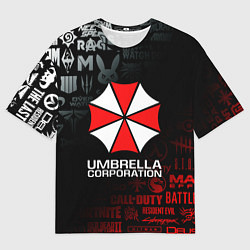 Футболка оверсайз мужская RESIDENT EVIL UMBRELLA CORP, цвет: 3D-принт