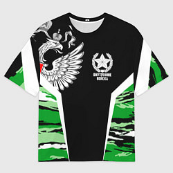 Футболка оверсайз мужская Внутренние войска, цвет: 3D-принт