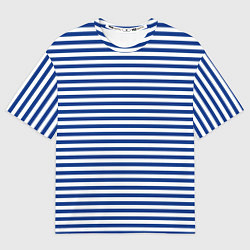 Футболка оверсайз мужская Тельняшка ВМФ, цвет: 3D-принт