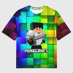 Футболка оверсайз мужская Minecraft Майнкрафт, цвет: 3D-принт
