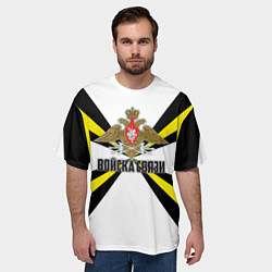 Футболка оверсайз мужская Войска связи, цвет: 3D-принт — фото 2