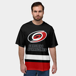 Футболка оверсайз мужская Каролина Харрикейнз, цвет: 3D-принт — фото 2